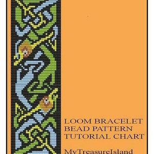 Bead Loom Celtic Dragons Bracelet Pattern PDF