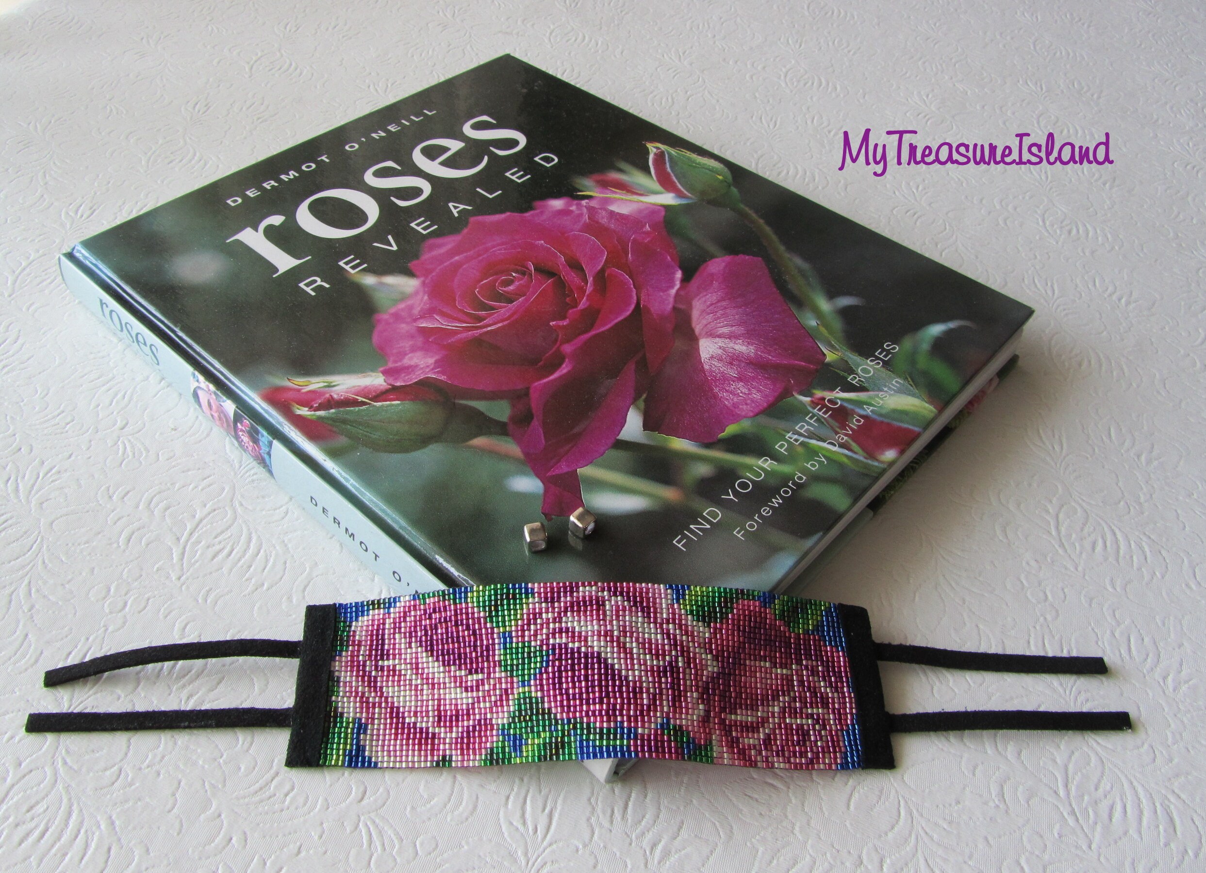 Beaded Bracelet Roses Bead Loom Roses Bracelet Wide Cuff Etsy