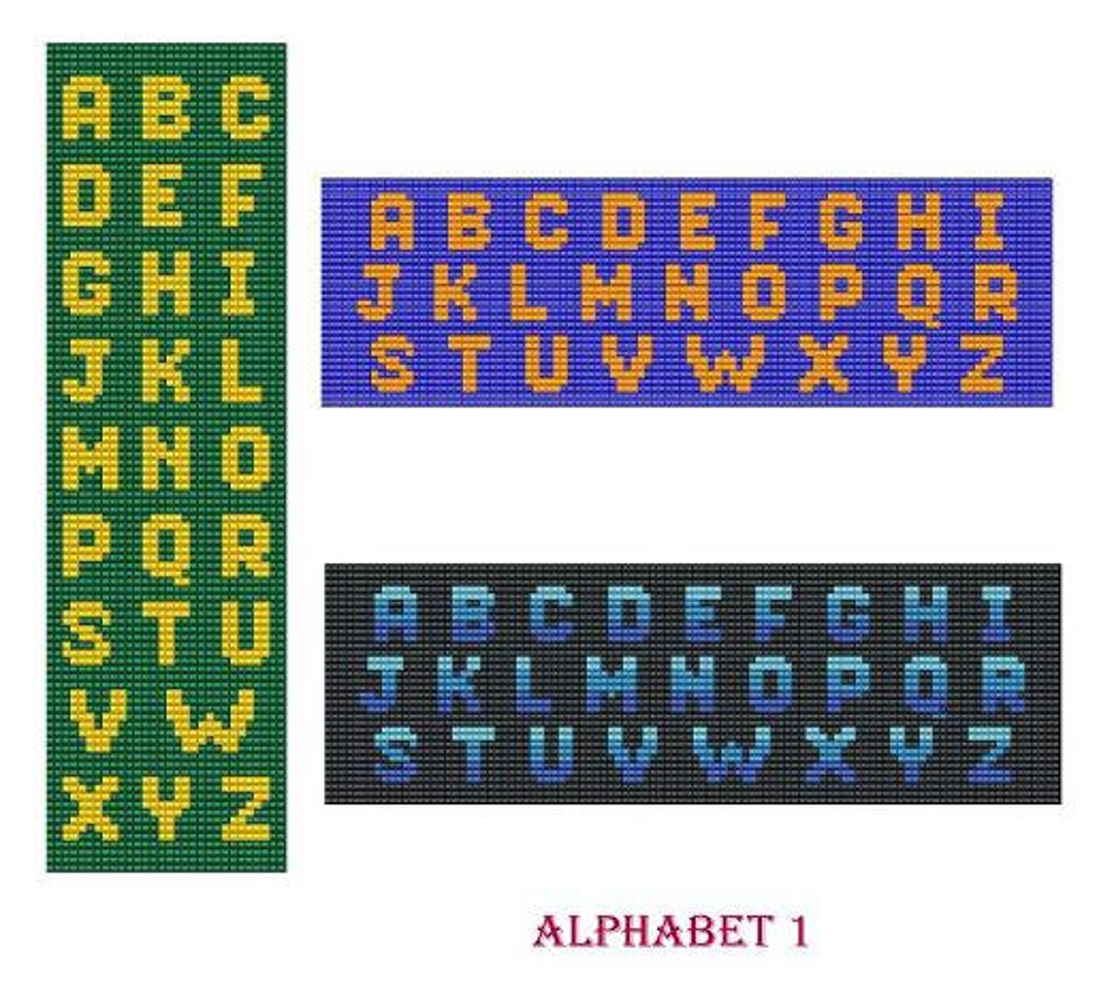 Bead Loom Bracelet Alphabet 5 Designs All Letters Alphabets Bracelet