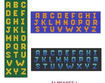 Bead Loom Bracelet Alphabet 5 Designs All Letters Alphabets Etsy