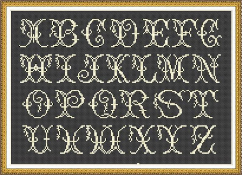 Antique Letters Alphabet All Letters Monograms 6 Designs ...
