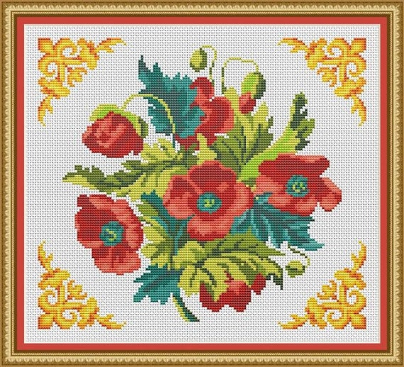 PINK ORCHID~counted cross stitch pattern #298~FLOWERS Floral Garden Nature Chart