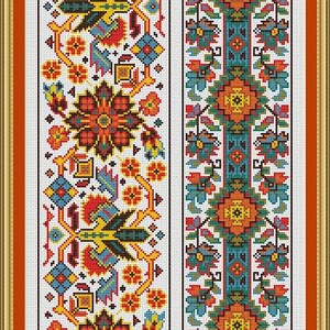 Cross Stitch Pattern Sampler Vintage Borders Repeating Motif Borders PDF Pattern
