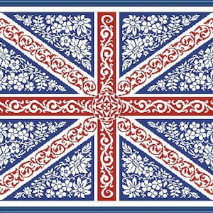 UK Britische Flagge Union Jack Flagge Kreuzstichmuster Großes Design Version 2 PDF format
