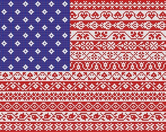 Grafico dei modelli di arazzo con bandiera americana a stelle e strisce con telaio in perline PDF