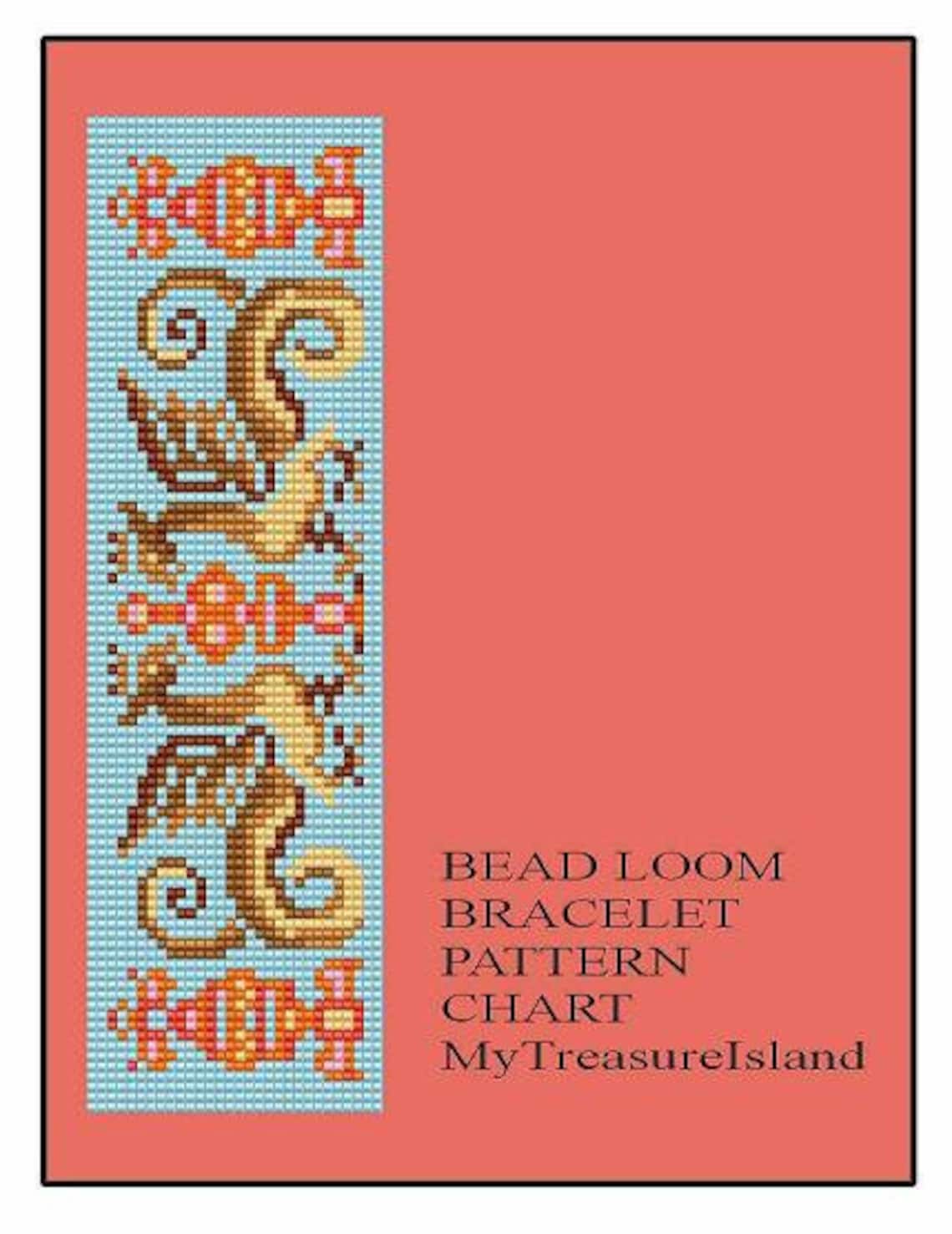 Bead Loom Antique Dragons Bracelet Pattern PDF Etsy