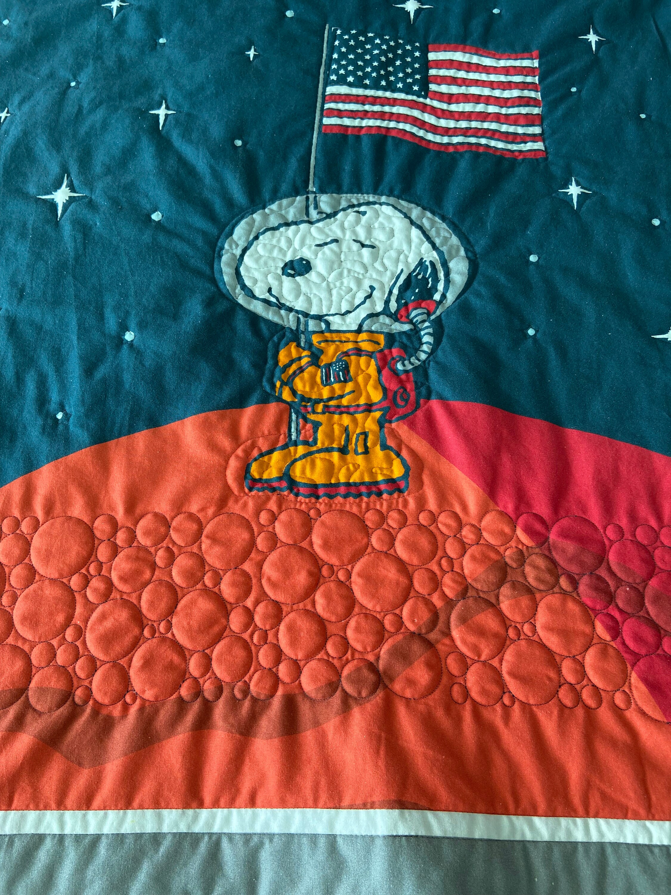 Snoopy Astronaut Space Quilt Etsy