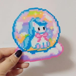 9 schattig paardje Crystal Ball Fuse Bead Patterns Bundle Perler Bead Hama-kralen bladwijzer Petite cadeau kleine traktatie sjablonen handgemaakt cadeau