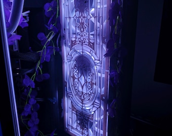 Elegant Stained Glass PC Fan Grill | Gaming Decor, Cute PC Case Mod, Angelic Computer Accessories, Soft Goth Setup, Custom Gamer Girl Gift