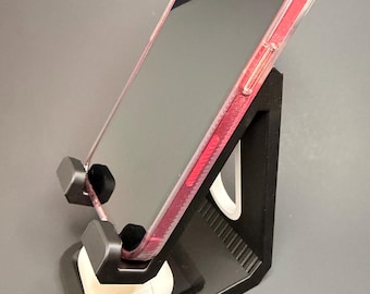 Soporte de escritorio ejecutivo para smartphone y auriculares / Soporte ergonómico impreso en 3D / Diseñado por KLWORX