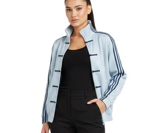 Handmade Chinese New Year Jacket | Unisex Mandarin Collar Asian Coat | Traditional Festival Wear | Casual Athletic Sports Jacket