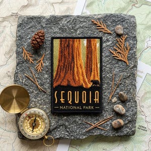 Sequoia National Park Embroidered Patch Nature Iron On Sew On Badge