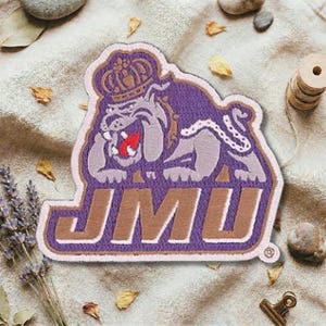 James Madison University Embroidered Patch Iron On Sew On College Patch for Jacket Hat Backpack