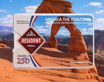 America the Beautiful Pass Sleeve, National Park Pass Holder