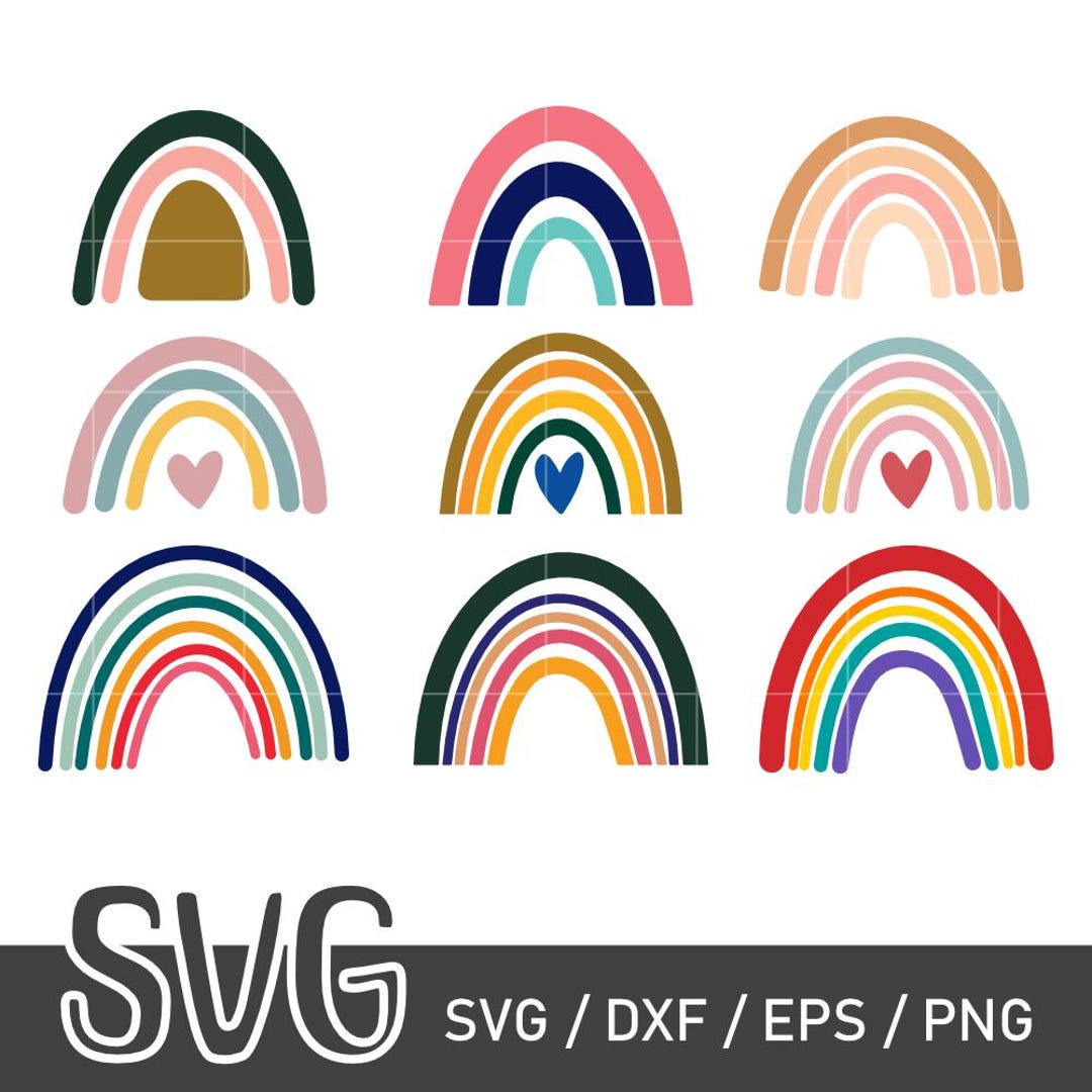 Boho Rainbow SVG Bundle – Pastel Nursery Decor (digital Download) - Etsy