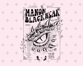 Manon Blackbeak PNG, From Now Until The Darkness Claim Us, We Are Thirteen Png, Throne Of Glass, SJM Fan Gift Png, Book Lover Gift, Bookish