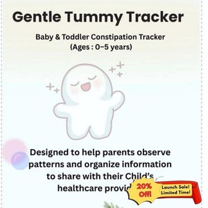 Gentle Tummy Tracker – Daily, Weekly & Monthly Log for Parents to Track Kids’ Comfort