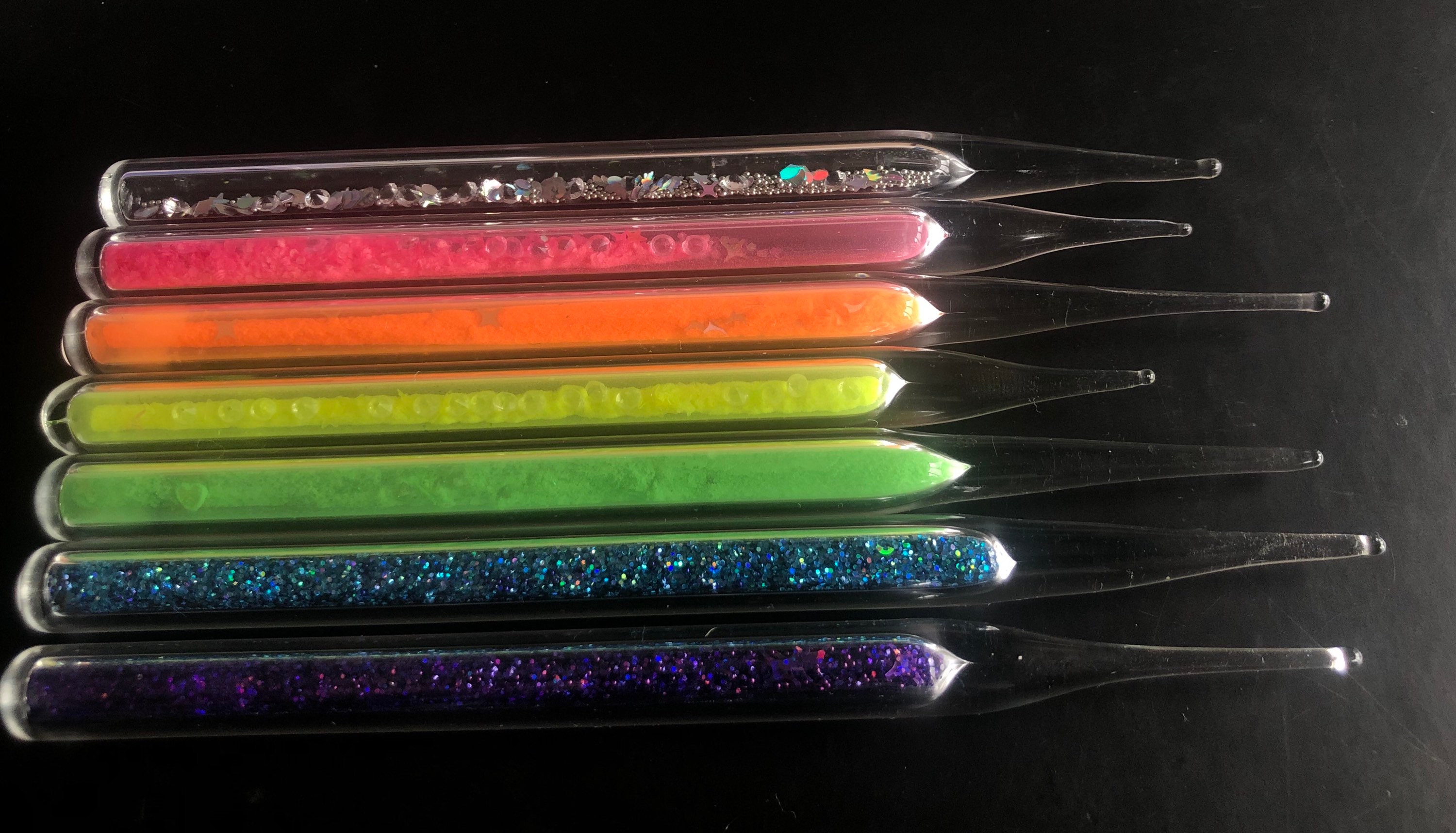 Glass glitter filled perfume dabber essential oil glass Etsy