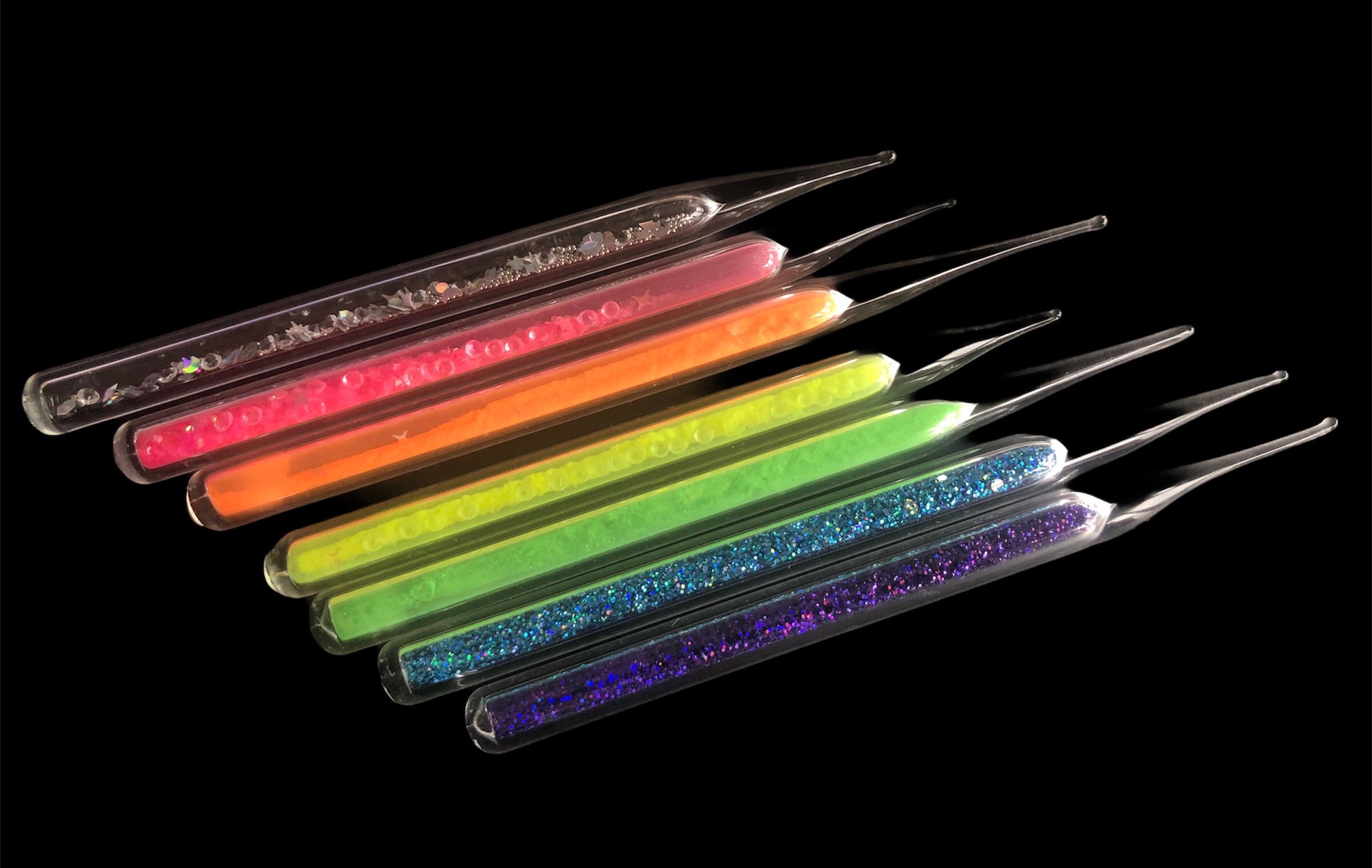 Glass glitter filled perfume dabber essential oil glass Etsy