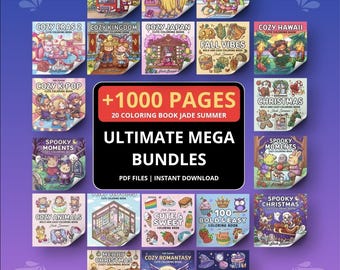 Coloring Book Ultimate Bundle Bold and Easy for Kids and Adults, Cute ...