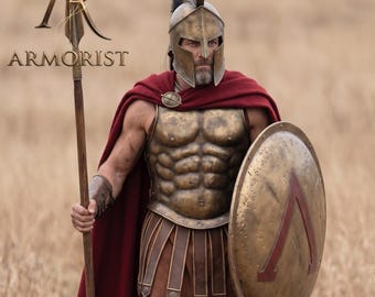 Spartan King Leonidas Greek Knight Armor 300 Movie Full Costume Roleplay & Cosplay Costume