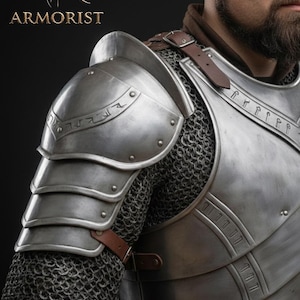 Dvärgstålplåtsrustning - Graverad krigarkostym - Komplett medeltida fantasyset för lajv och cosplay - Anpassad riddarrustning bild 4
