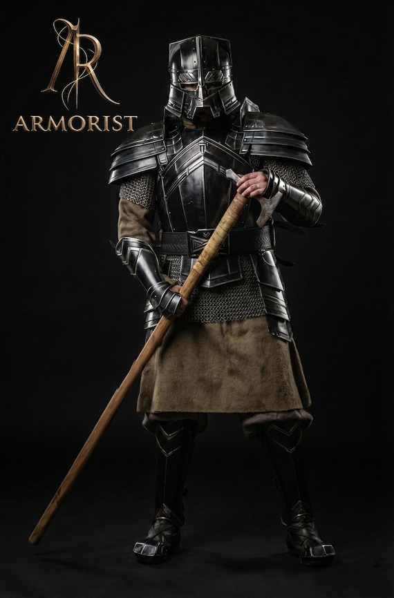 Moria Dwarf Full Body Armor Suit - Dwarven Style Medieval Knight Armor Cosplay & Larp Costume
