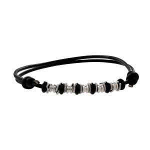 Pulseira Slipknot de couro e corda de guitarra - Staccato