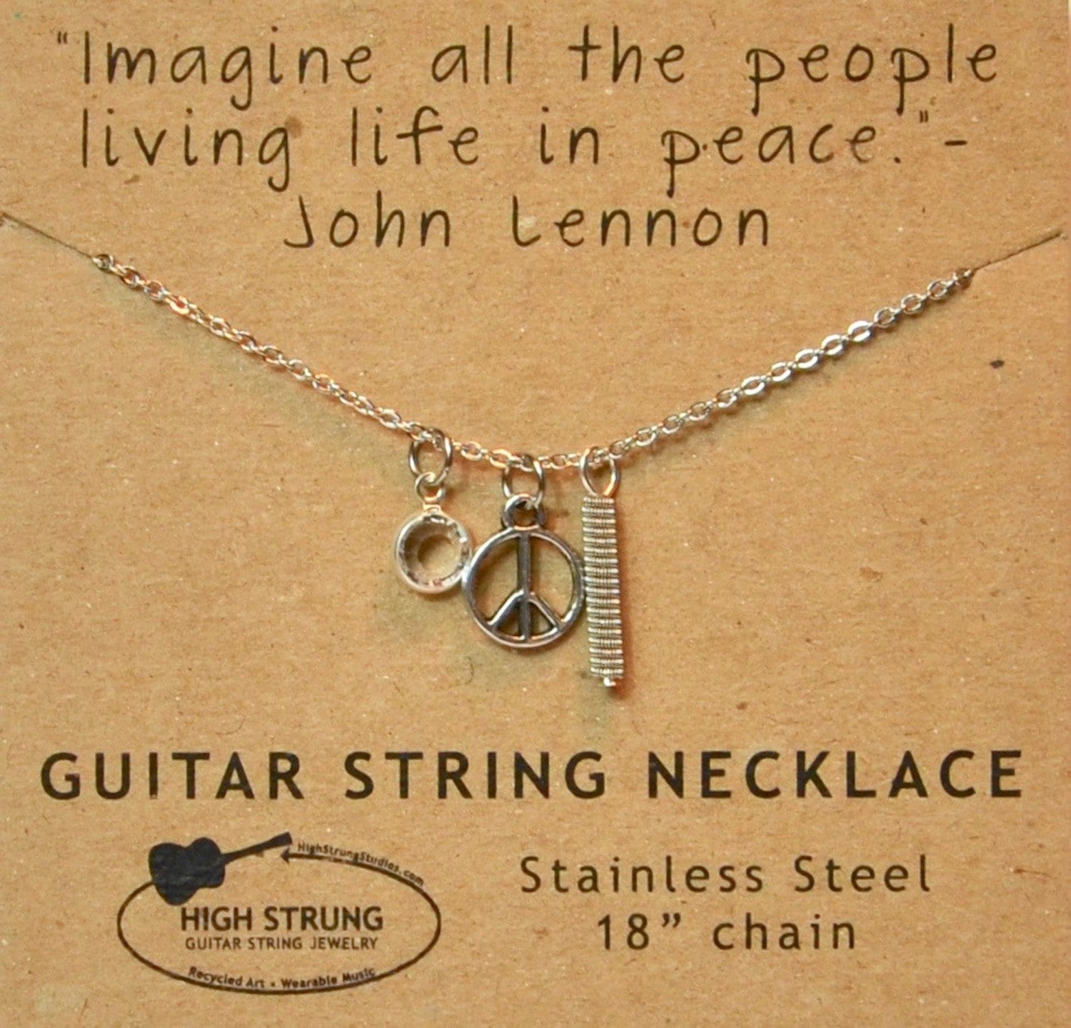John lennon imagine necklace jewelry - Etsy 日本