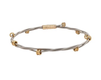 Ball End Gitaar String Bangle Armband - Tweekleurig