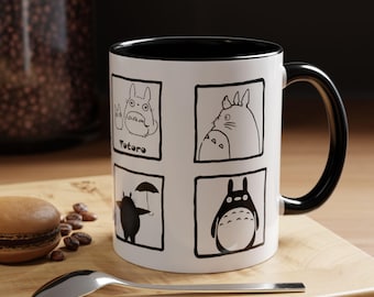 Totoro Coffee Mug | Woodland Creature Art, Forest Spirit Design (11oz or 15oz)