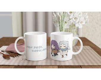Kawaii Anime Girl Mug - Frieren Fan Gift
