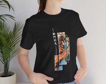 Shinmon Benimaru Panel-Style Tee | Anime Fire Force, Three-Panel Flame Art
