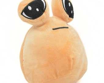 Pou Alien Soft Plush Toy Cute Pou Game Character Stuffed Animal Kawaii Mobile Game Plush Alien Toy Mobile Gamer Gift Retro Gaming Room Decor