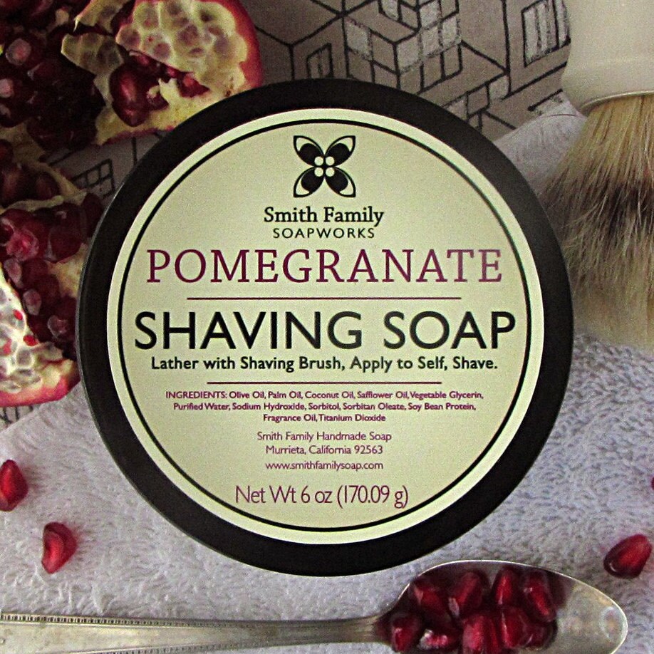 Handmade Shaving Soap Pomegranate Shave Soap Olive Oil Shave Etsy