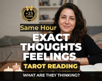 Same Hour Exact Thoughts & Feelings, Very Detailed Love Tarot Reading, What is He Thinking, Reveal Hidden Emotions, Psychic Insight