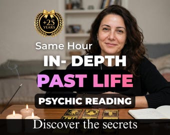 Same Hour Past Life Psychic Reading, Soul Memory & Karmic Energy Insight, Clairvoyant Medium Spiritual Reading, Spirit Guide, Medium Reading