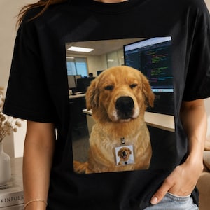 Golden Retriever Shirt, Dog Lover Tee, Funny Office Gift, Pet Graphic T-Shirt Unisex
