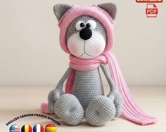 Amigurumi Cat Crochet | Kawaii Cat Doll Tutorial (PDF Pattern