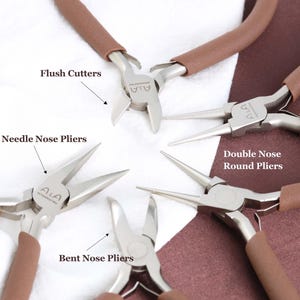 Jewelry Pliers Set | Flush Cutters Needle Nose Bent Nose Double Nose Round Pliers | DIY Jewelry Making Tools  [D31]