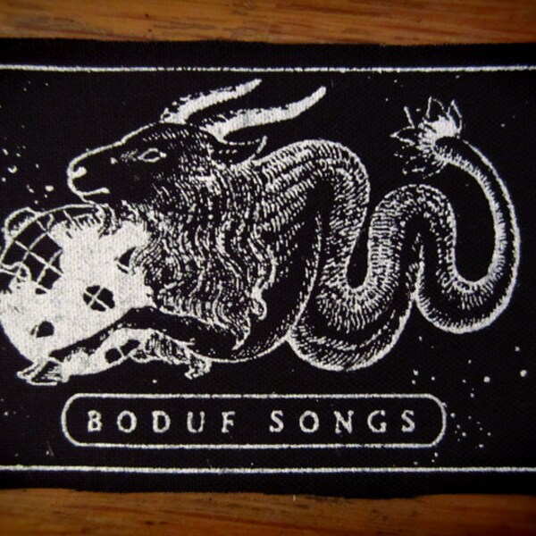 Boduf Songs Limited Edition Schirm gedruckte Ziege Patch plus Vinyl & CD