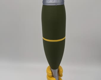60mm Mortar Replica Prop | Cosplay Display | Military Desk Decor | PLA Collectible | Moving Parts & Removable Charges