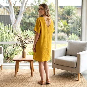 Mustard Yellow Dress - Etsy Mustard Yellow Dress - Etsy