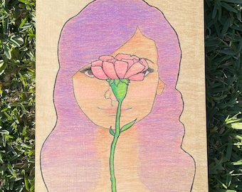 Nejlika Cutie Träkloss 30x23 cm