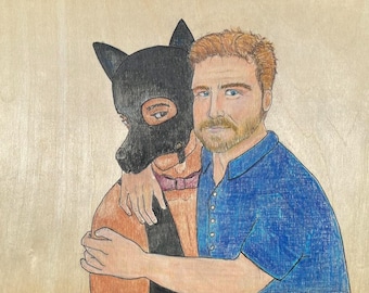 Gareth Reynolds och Puppy Art Dollop 30x23 cm
