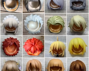 Nendoroid-haar, aanpasbaar nendoroid-poppenhaar, aanpasbaar polymeerklei-poppenhaar voor OB11, 1/12 BJD, Gsc-haar, haarkleur kan worden gewijzigd