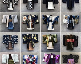 Handgemaakte OB11-pop kimonokleding, realistische miniatuur 1/12 BJD modeaccessoire, Nendoroid Obitsu11-kleding, verjaardagscadeau