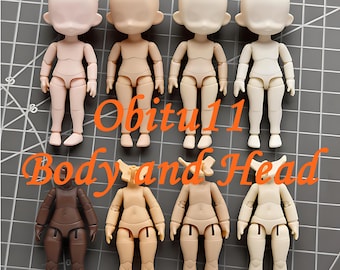 Premium OB11 Doll Body and Head,Articulated 1/12 Scale BJD Accessory for GSC Head, Obitu11, 1/12bjd,  Ymy, Gsc Nendoroid, Custom Doll Making