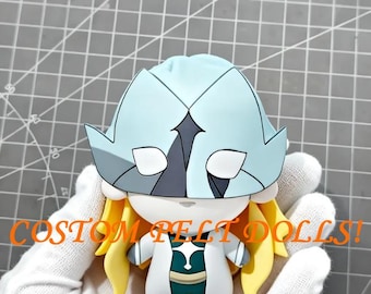 Aangepaste pluche chibi-poppen, 10,15,20 cm, OC-poppen, handgemaakte personagecommissies, foto aangepaste poppen, aangepaste katoenen pop, verjaardagscadeau