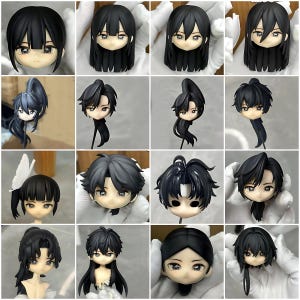 Hair Color Can Be Changed,Customizable Polymer Clay Doll Hair for Nendoroid, OB11, 1/12 BJD,Nendoroid Customization,Gsc Nendoroid Ob11